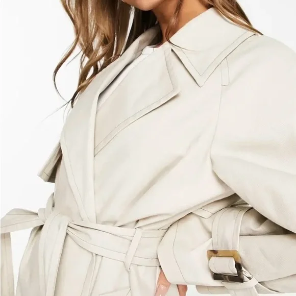 ASOS Cotton Oversized Trench Coat - Picture 5 of 10